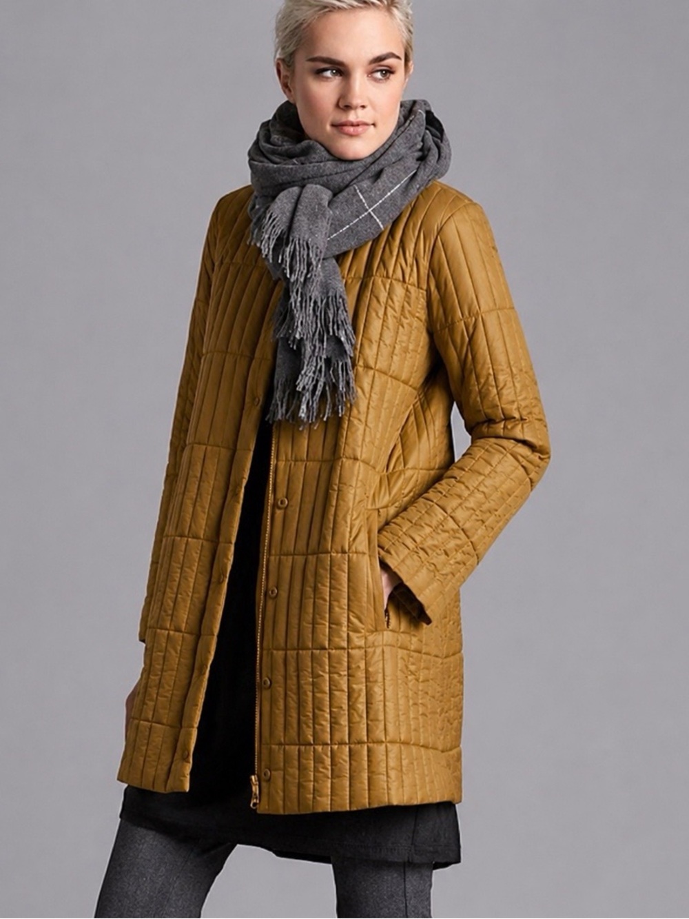 Eileen Fisher Petite Puffer Coat